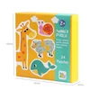 CHAMSGEND 2019 Hot Kids Baby paper cardboard Animal Cognition Puzzle Fruit Learning Educational Toy