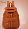 Fashion leather backpack hiking cheap backpack for women