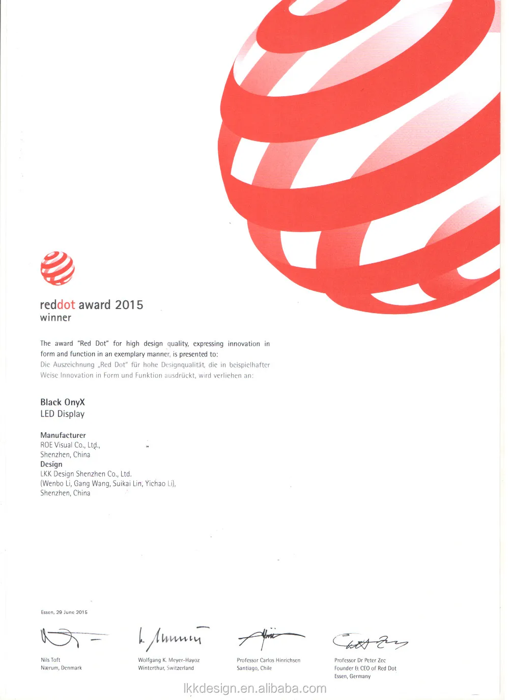 
Design service red dot award China state design centre product manufacturing management risk control project management 