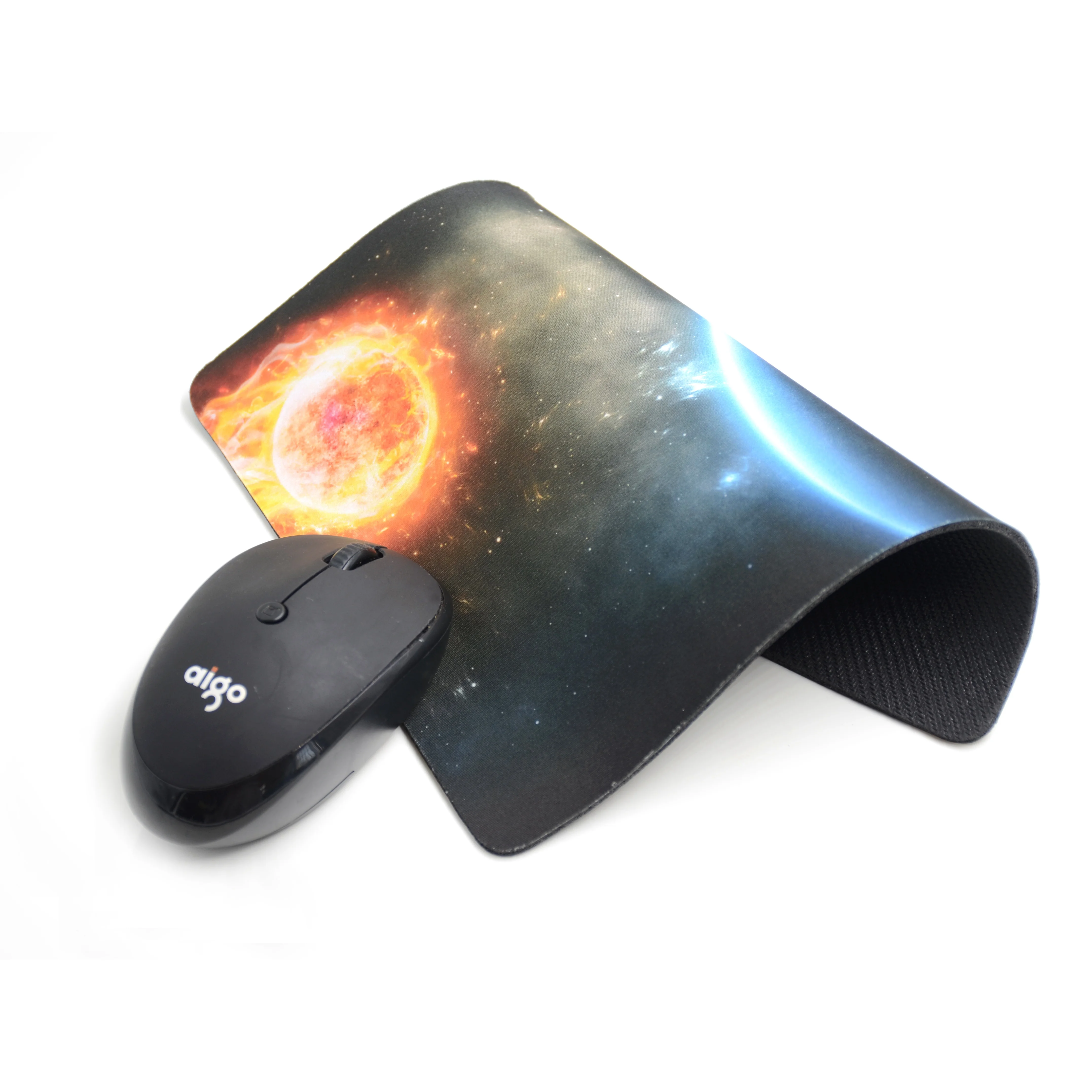 

Custom thickness comfortable best pc gaming natural rubber square mouse pad with microfiber cloth covered