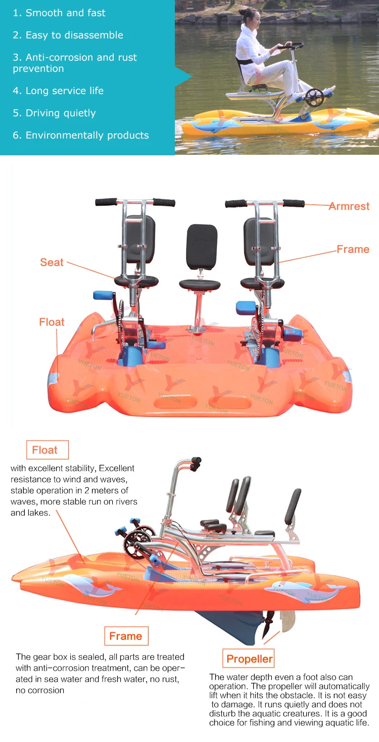 Outdoor Water Sports Equipment Fun Game Aqua Sea Cycle Paddle Water