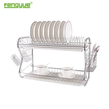 16 Inches 2 Layer Kitchen Cabinet Dish Rack Buy Kitchen Cabinet