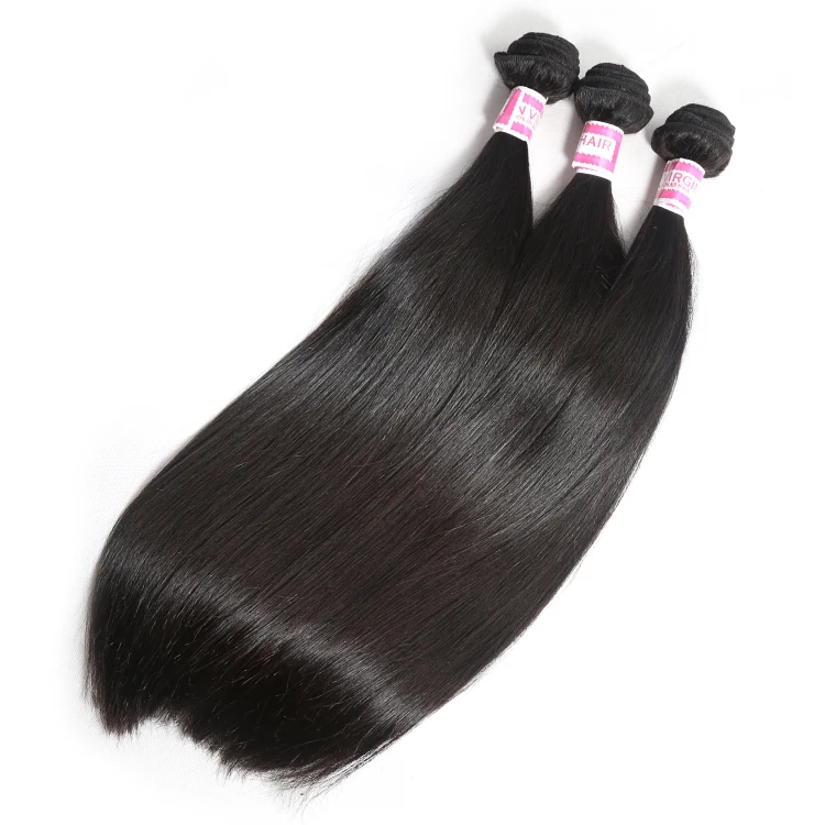 

Wholesale Raw Virgin cuticle aligned Weaving Brazilian Straight hair bundles in Hair Extension with Closure