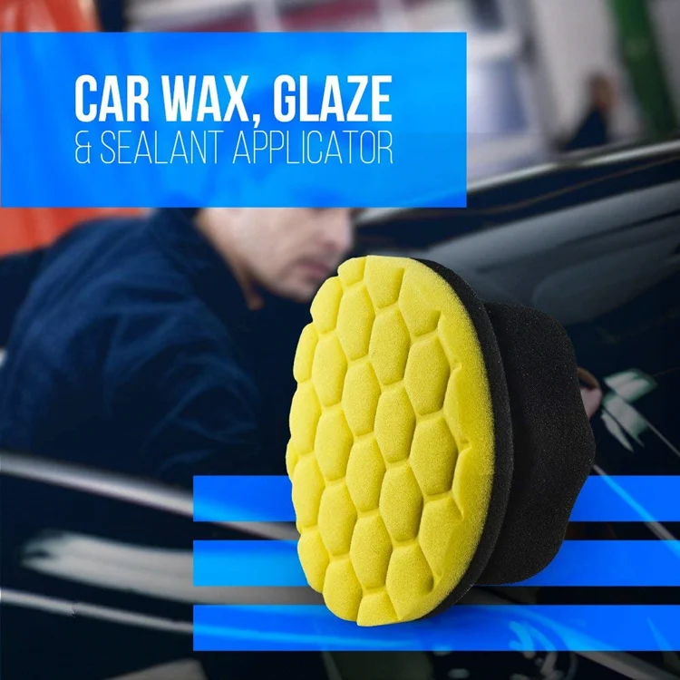 Yellow / Black Car Polish Hex Grip Foam Wax Applicator Buy Hex Grip