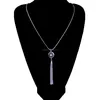 Exporter Interchangeable Tassel Necklace One Snap Button Jewelry with Long Snake Chain