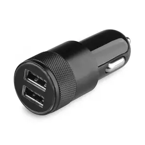 Wholesale Free Logo Aluminum 5V 2.1A 2 Port Dual USB Car Charger for Android iPhone iPad