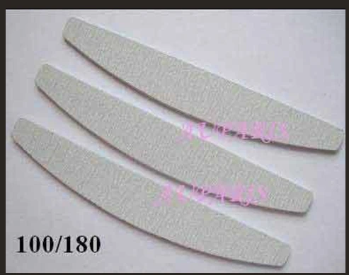 
100/180 double side grey color curved diamond deb nail filesmanicure tool wholesales SKU:G0007, 17.5*0.4cm 