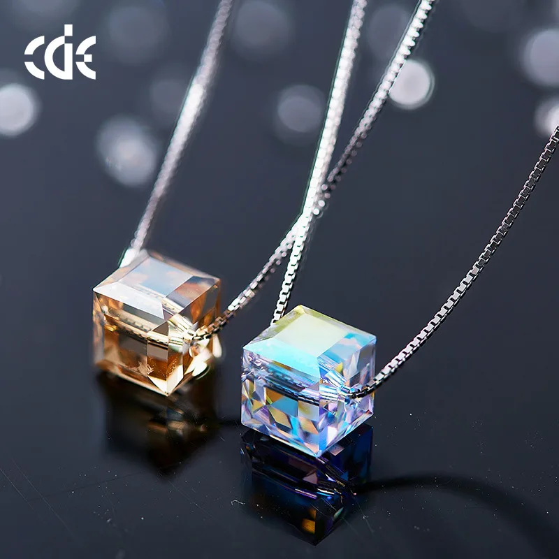 

Handmade Real Jewelry Custom 925 Sterling Silver Cube Pendant