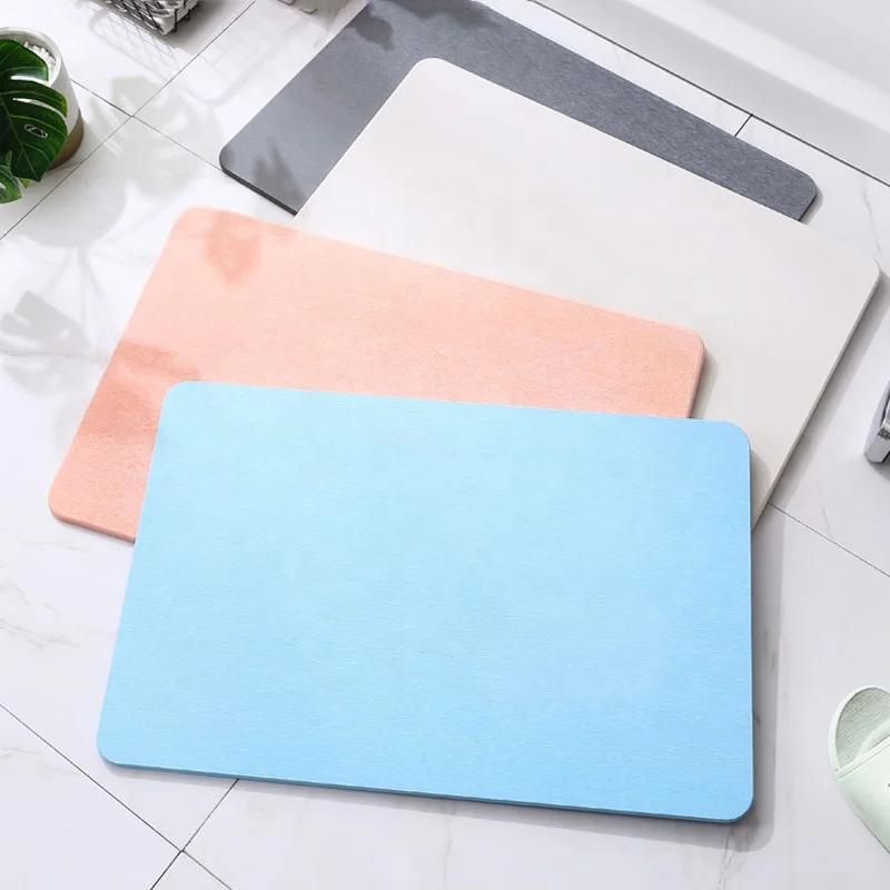 
New Bathroom Fashion Japanese Diatomite Absorbent Bath Mat 