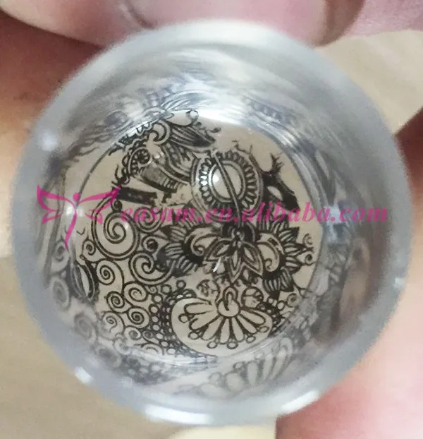 New Arrival 2.8cm Nail Art Clear Jelly Stamp Complete Round Transparent