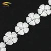 Custom sewing applique braid embroidery flower pattern lace trims for dress edging