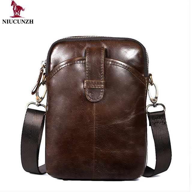 

Genuine Leather Men's Bag Drop Shipping Retro Men'S Shoulder Bag Messenger Bag 8322, Coffee