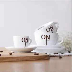Image of HT103295 Coffee cup set Coffee tea water ceramic espresso cup Coffee Cappuccino cup LOGO special customized wholesale