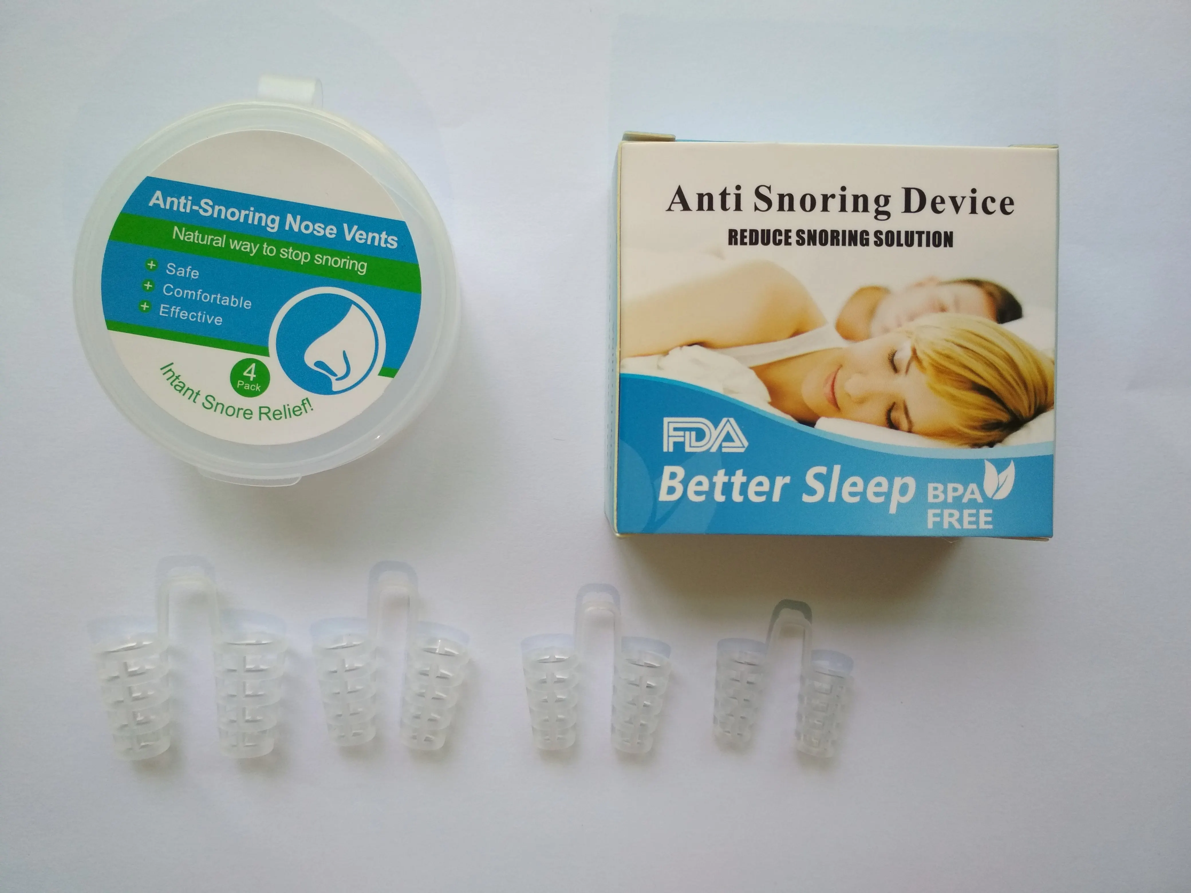 Anti Snore Silicone Nasal Dilator Stop Snoring Cones Easy Breathe Nose ...