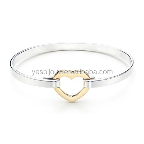 

heart bangle gold and silver heart bangle jewelry amazon bijouteria