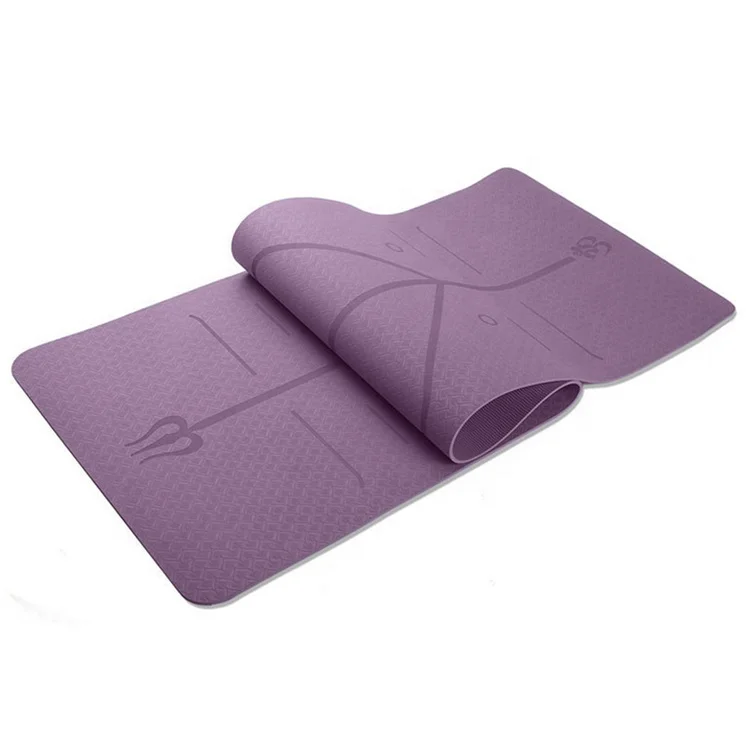 

Online wholesale fitness exercise eco yoga mat non slip 6mm TPE yoga mat printed, 6 colors or custom