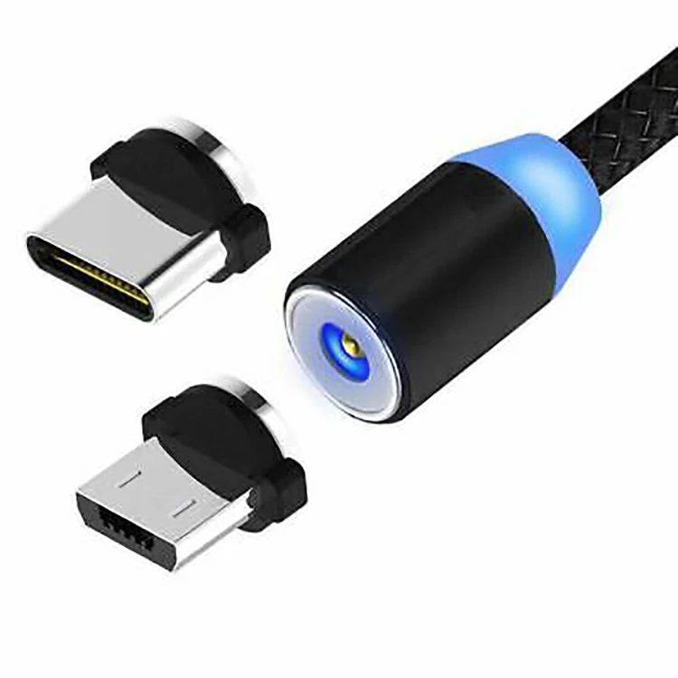 

Mothca Free Shipping 2A Cable for Micro USB Type C LED Fast Charging Data Transmission Magnetic Phone Cable, Black/red/grey/sliver