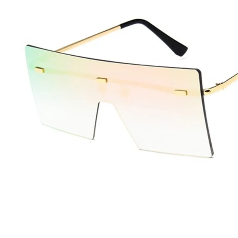 

2020 Good Selling Oversized Resin Lens No Frame Fashion Trendy Comfortable Unisex Sunglasses, As the picture shows