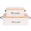 storage clear wooden box bamboo food container bread bin