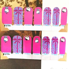 Sky blue Pink hellow cat child Nail Arts Nail Sticker Waterproof Nail Decal Sticker Gel Polish