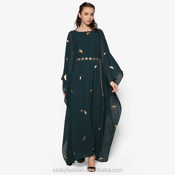 long chiffon kaftan