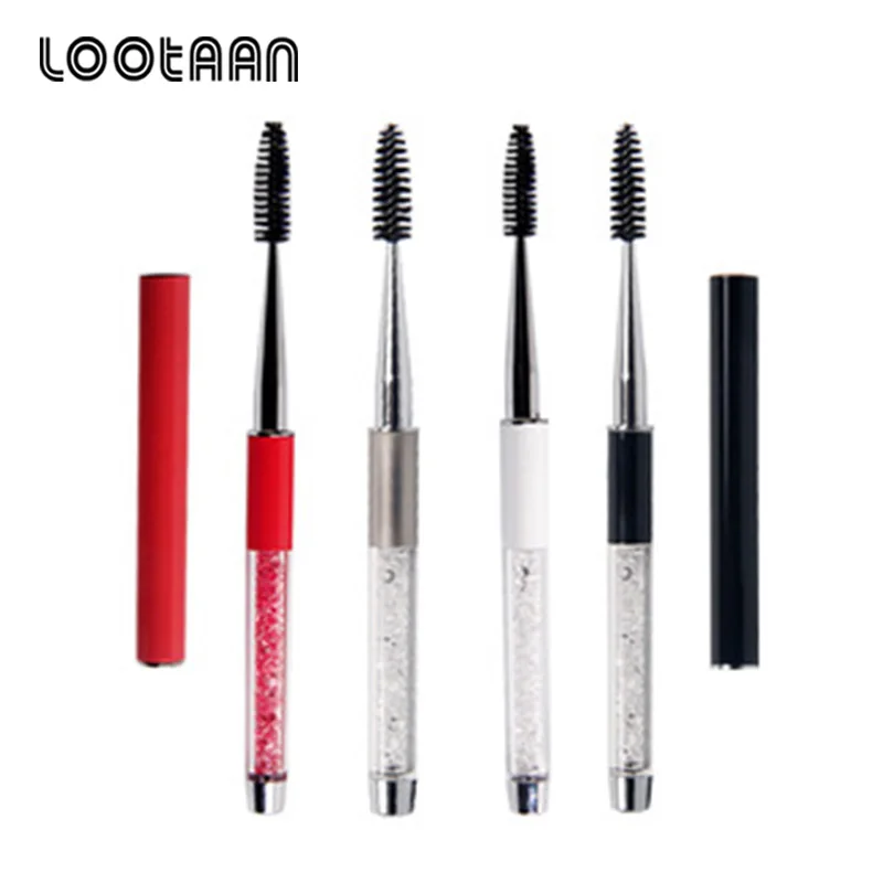 

Guteng 2018 New Design Rhinestones Fancy Eyebrow And Eyelash Mascara brush,Mascara Brush For Eyelash Extension, Customized color