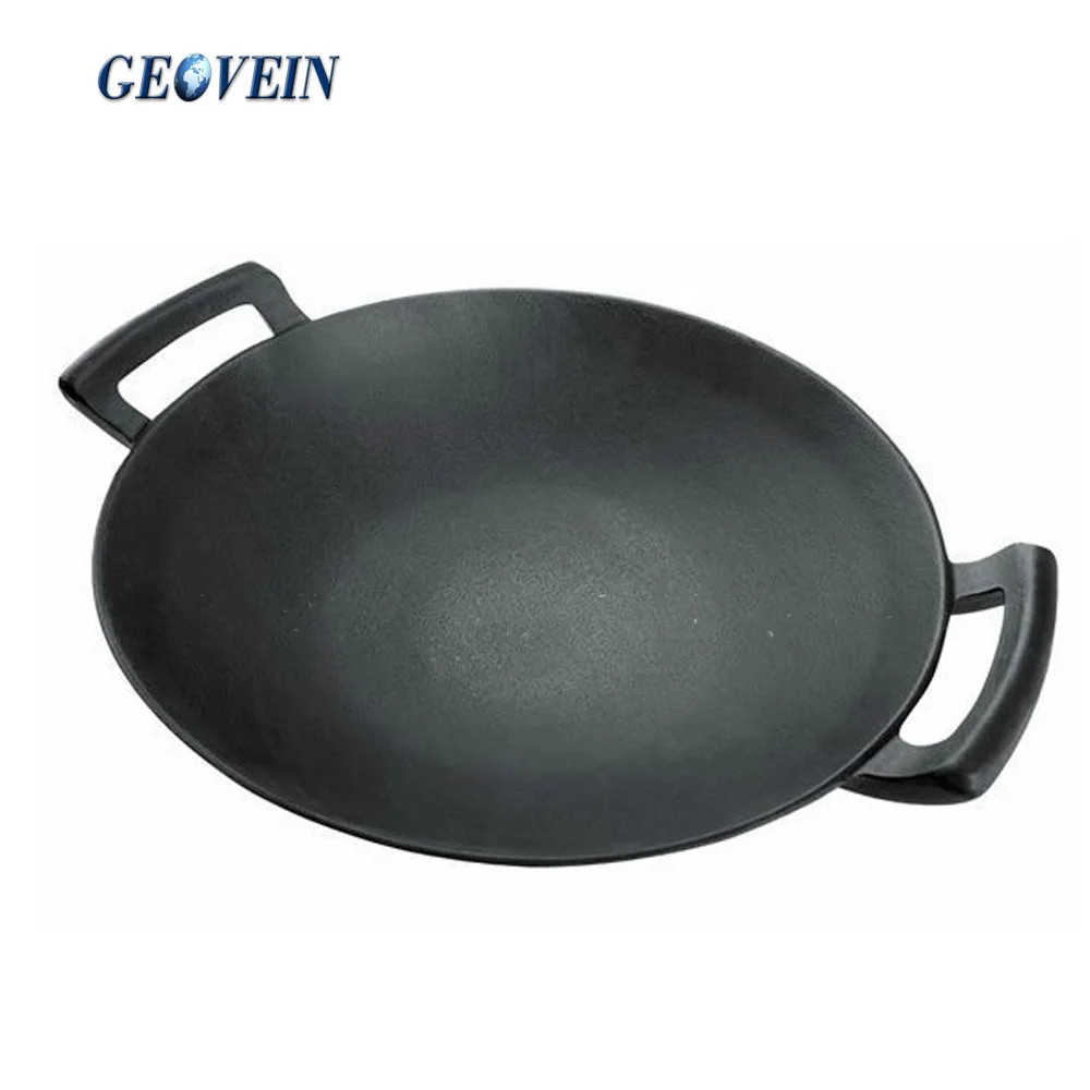 MOOSSE Premium Enameled Cast Iron Mini Wok Pan with Lid – Crazy