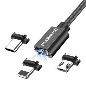 FLOVEME Magnetic LED USB Fast Charging Cable iPhone & Type C