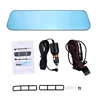 Screen 720P G-Sensor Dual Lens Dash Cam Rear View Mirror Camera Recorder Car Vehicle DVR Camera System for Amazon