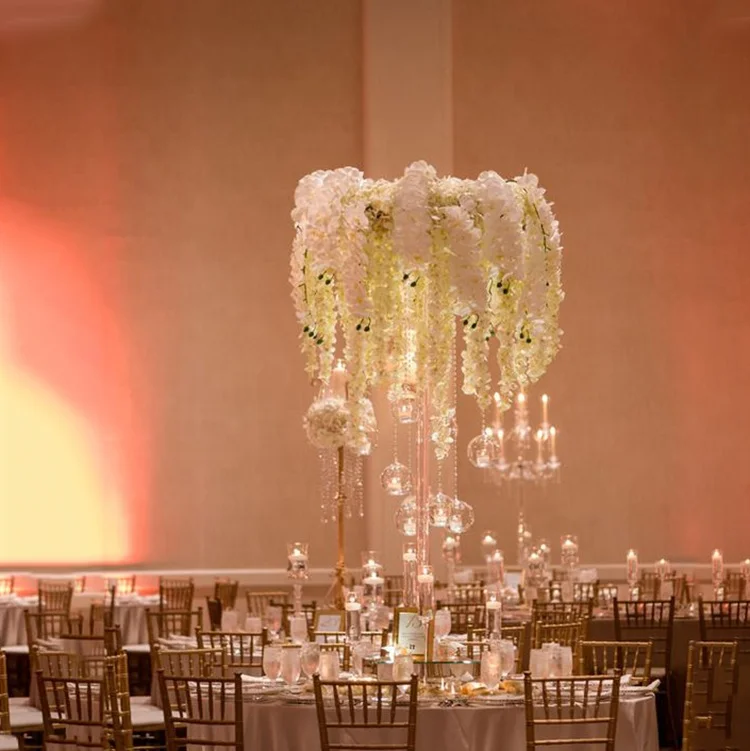 Giga White Wedding Hanging Wisteria Centerpieces Artificial Flower