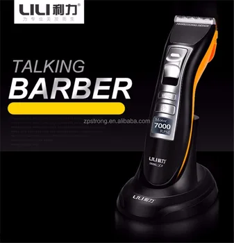 Professional Rechargeable Electric Hair Clipper Titanium Head Hair