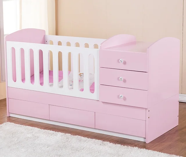 Multifunction Baby Crib Changing Table Crib Cabinet Crib With