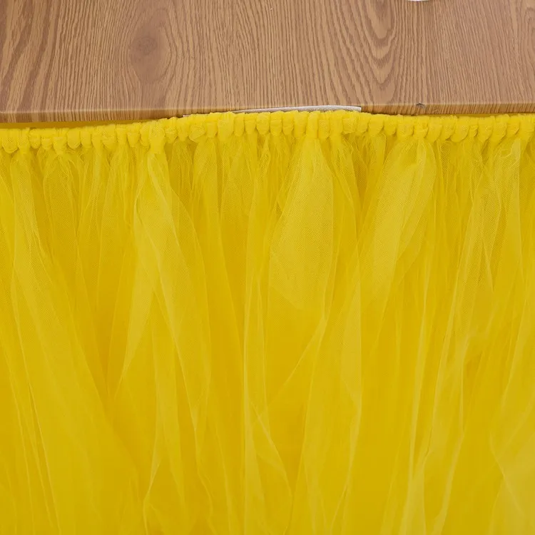 Handmade Pink Tulle Table Skirt Birthday Party Christmas Tutu Table