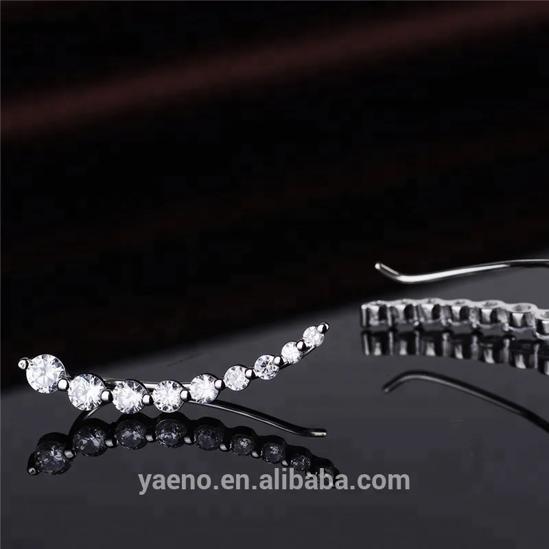

China Alibaba Jewelry Climber Earring Design 925 Silver Earring, As customer request
