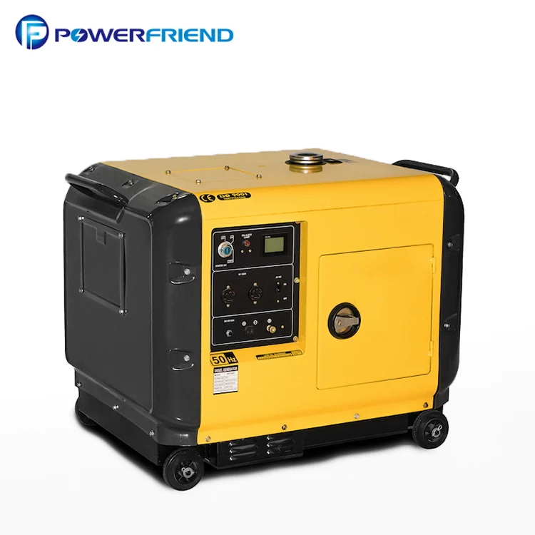 Silent 6kw Electric Portable Silence Diesel Generator With Wheel Kit
