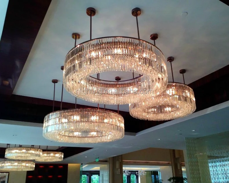 Hotel Lamp Banquet Ballroom Low Ceiling Pendant Light Modern Crystal Ceiling Light Round Circular Chandelier Buy Circular Chandelier Hotel