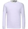 Full sleeve male cheap 100%cotton single jersey plain white t shirt hot sale