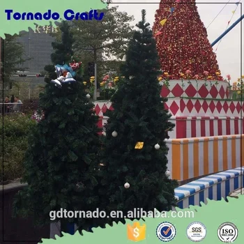 2017 Mall Decoration 10ft Outdoor Metal Frame Christmas Tree Pvc