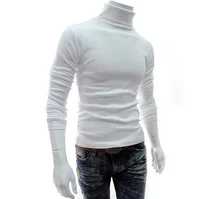 

Winter Mens Bottom Shirt Long Sleeve Turtleneck Sweater