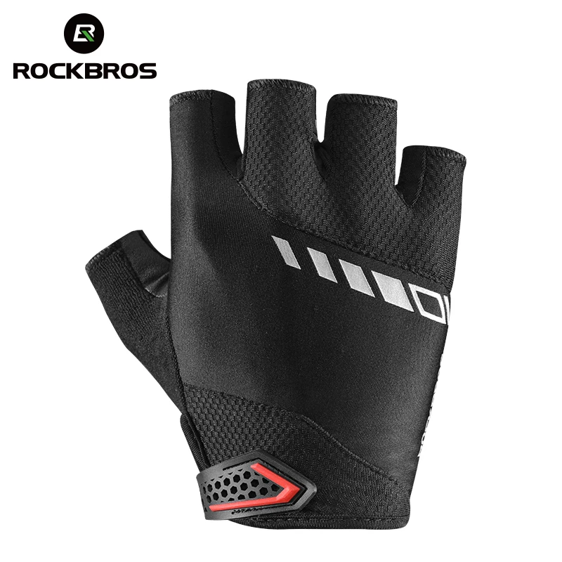 
ROCKBROS Cycling Gloves with Silicone Gel Thickened Pad SBR Shockproof Anti-slip Sports Gloves 