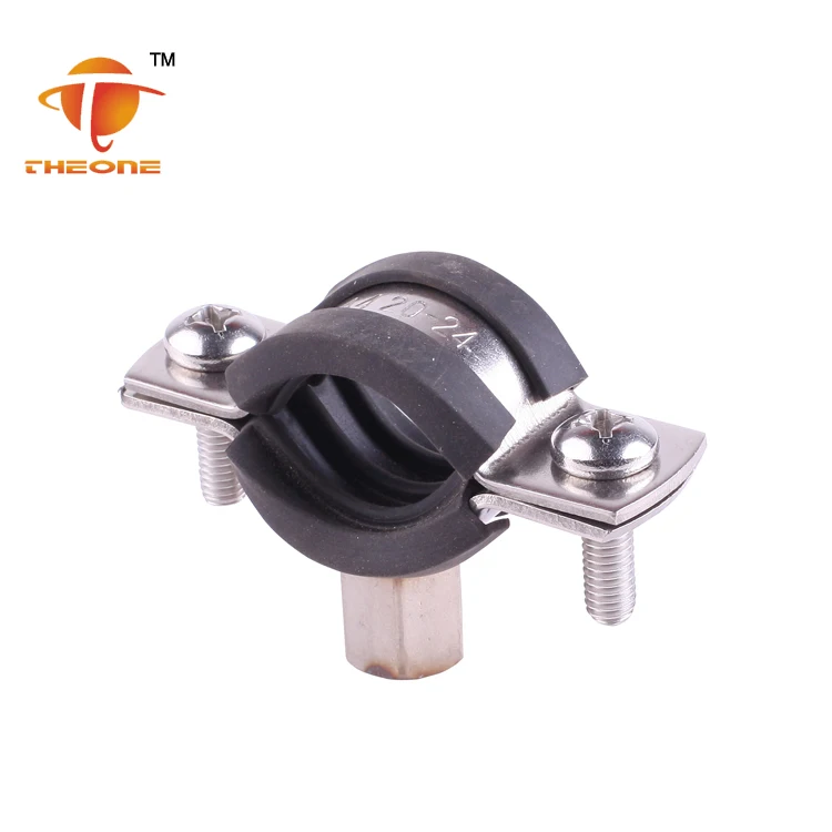 
Stainless Steel Heavy Duty Pipe Clamp With Rubber 