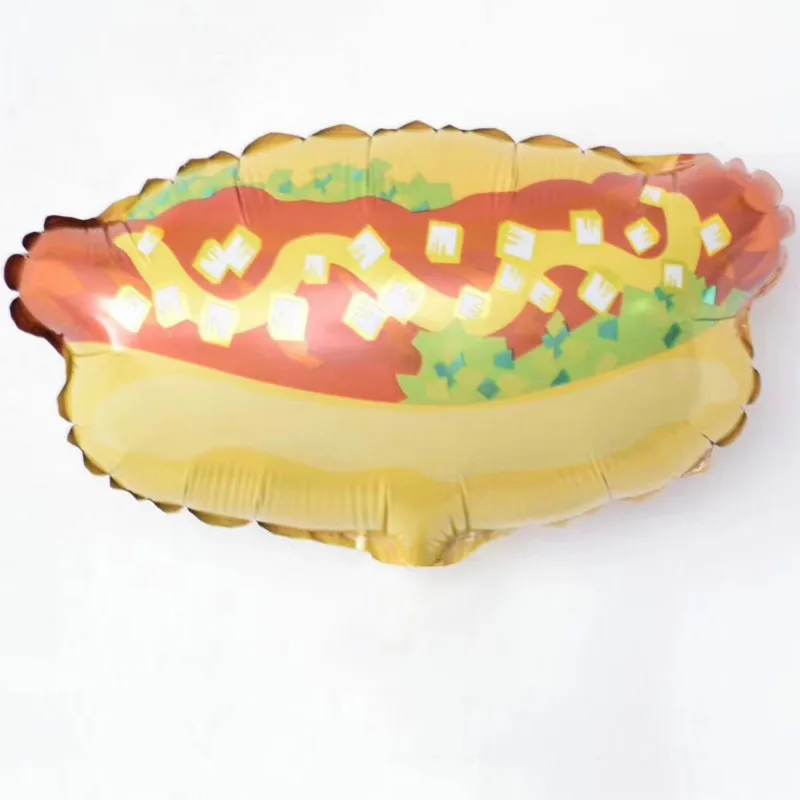 Wholesale Mini Size Food Hot Dog Shape Foil Mylar Balloon For Baby Toys