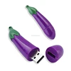 Cheap Promotional customized design eggplant shape USB 16gb flash disk driver(PVC-FD003)