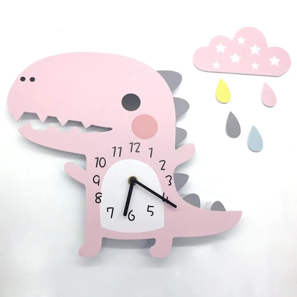 Jam Dinding Kayu Grosir Jam Dinding Kartun Rumah Dinosaurus Kreatif Untuk Anak Anak Buy Jam Dinding Kayu