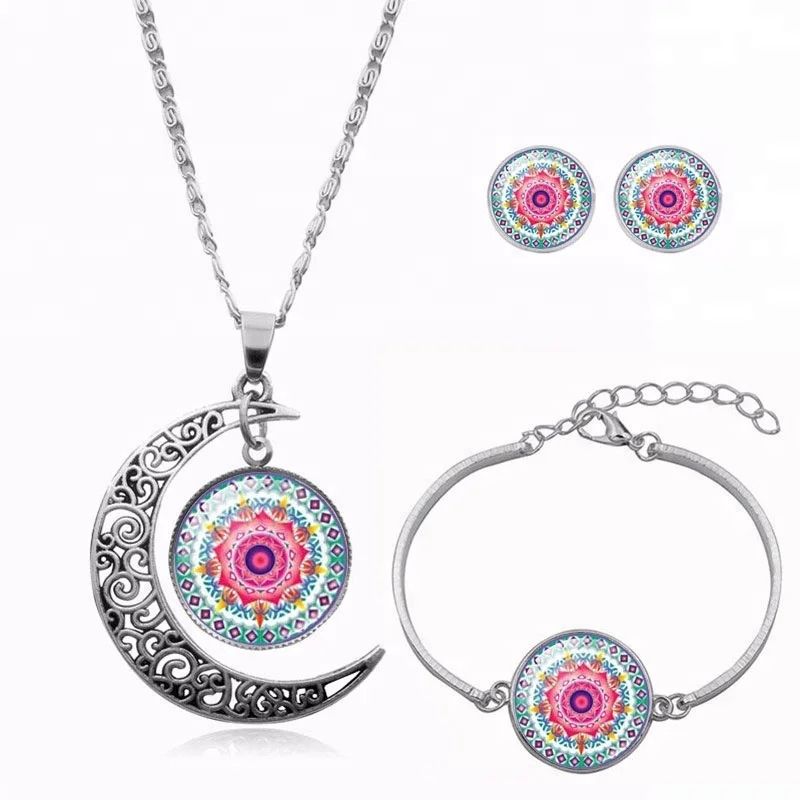 

Fashion Statement Necklace mandala spend time necklace OM Yoga, N/a
