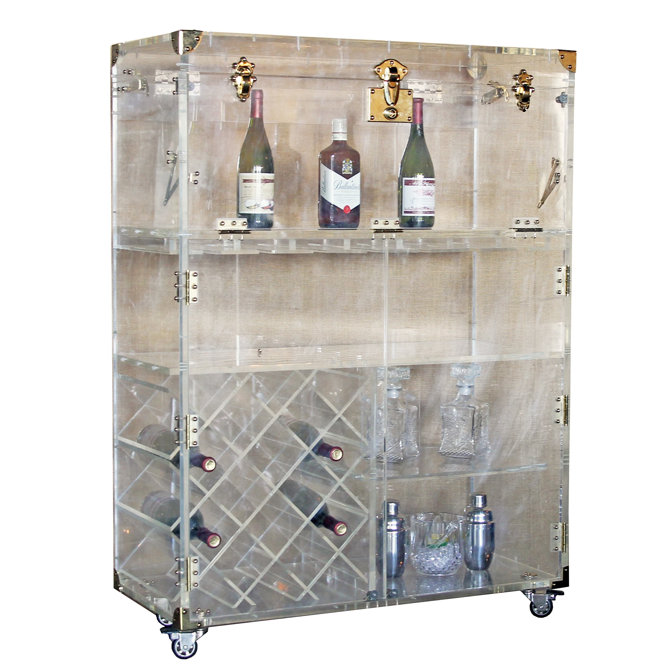 Luxury Clear Acrylic Wine Rack With Wheels Buy Acrylic Wine Rack,Clear Wine Rack,Wine Rack