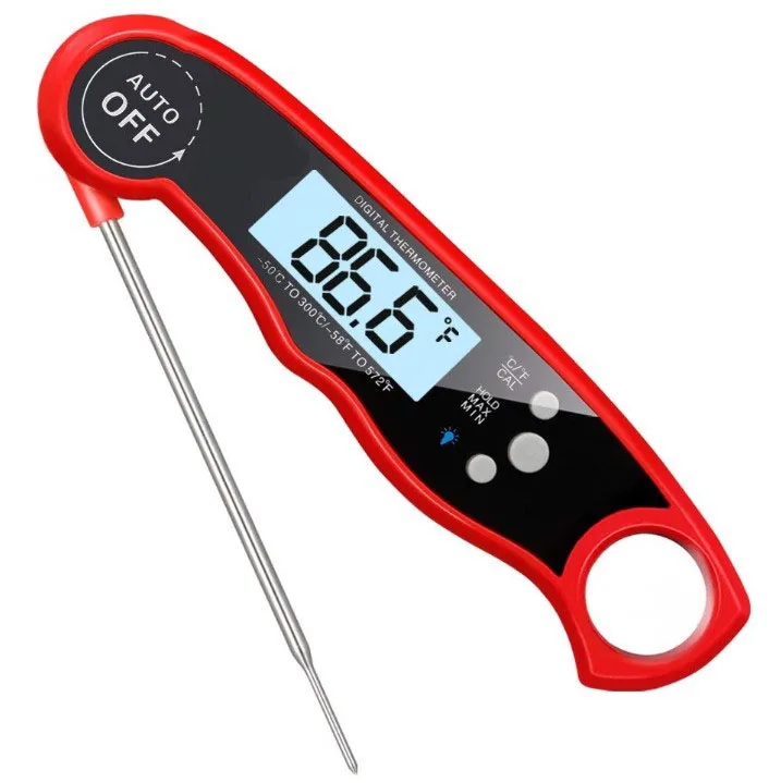 

Digital Instant Read Meat Thermometer With Temperature calibration for Cooking, Blue /red /black