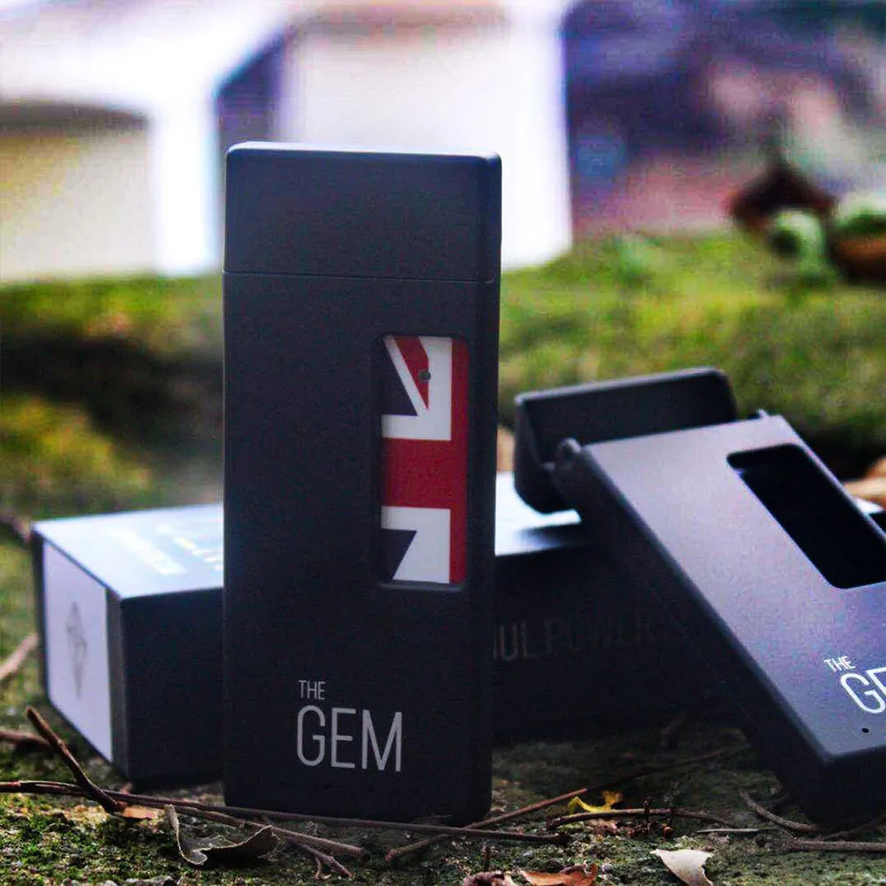

Original Gem charger 1000mAh portable juul battery charging case for juul pods device, Black
