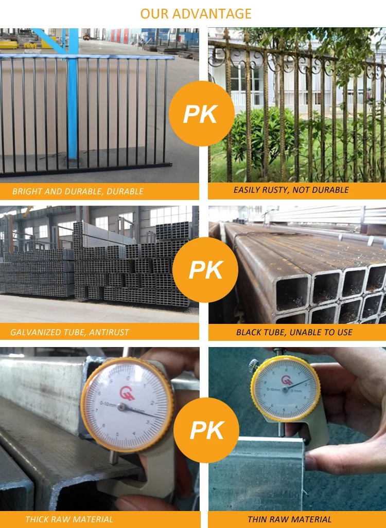 flat top steel fence 03