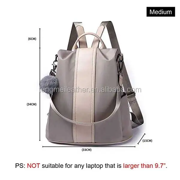 Fashion Anti-Theft Daypack Waterproof Nylon Drawstring Rucksack for Ladies School Bag Black Jywmsc Women Backpack 